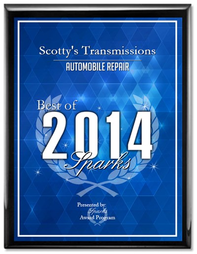 Scotty’s Transmissions Receives 2014 Best of Sparks Award!